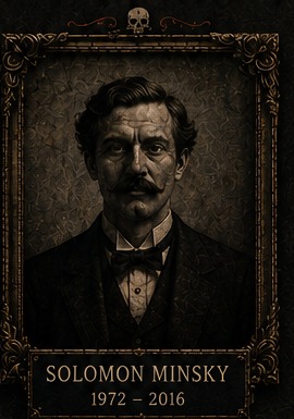 Framed portrait of Solomon Minsky, 1972 to 2016